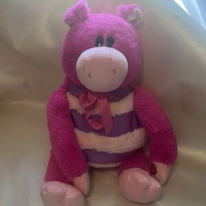 Vibrant Pink and Purple Plush Pig Toy